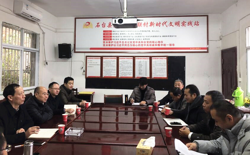 省必威国际集团总经理张辉一行赴石台县大演乡新联村走访调研脱贫攻坚工作